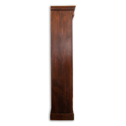 Armadio Indiano Assemblato In Legno Di Teak, Le 2 Ante Delicatamente Dipinte In Pasta Di Gesso Gialla Sono Recuperate Da Antiche Porte Indiane Databili Fine '800. All'Interno Sono Presenti 4 Ripiani.  Dimensioni 90x40xh210cm.