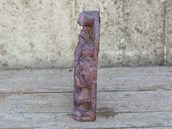 Statua Divinità Ganesha in legno dipinta di provenienza Indiana. Dimensioni 12x5 h22cm.